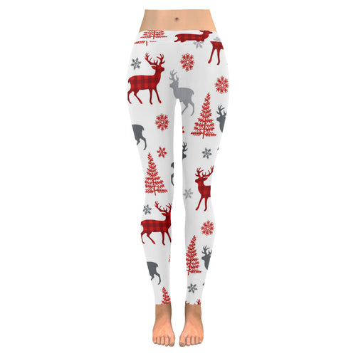 Deer tree snowflakes chrismas pattern Women's Legging Fulfilled In US