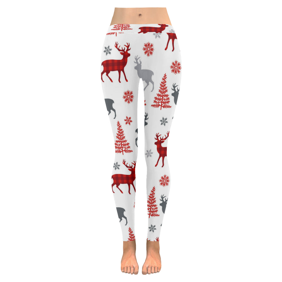 Deer tree snowflakes chrismas pattern Women's Legging Fulfilled In US