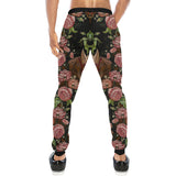 Horse head wild roses pattern Unisex Casual Sweatpants