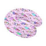 Cute ice cream cone animal pattern U-Shaped Travel Neck Pillow