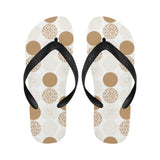 Gold Texture mushroom pattern Unisex Flip Flops