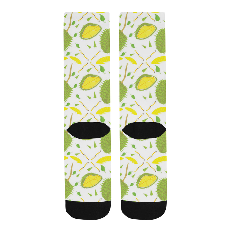 Durian pattern background Crew Socks
