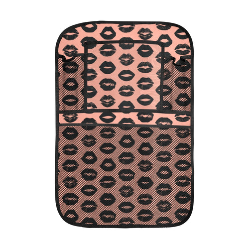 Lips Pattern Print Design 02 Car Seat Back Organizer