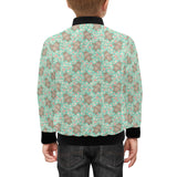 Hippopotamus Pattern Print Design 02 Kids' Boys' Girls' Bomber Jacket