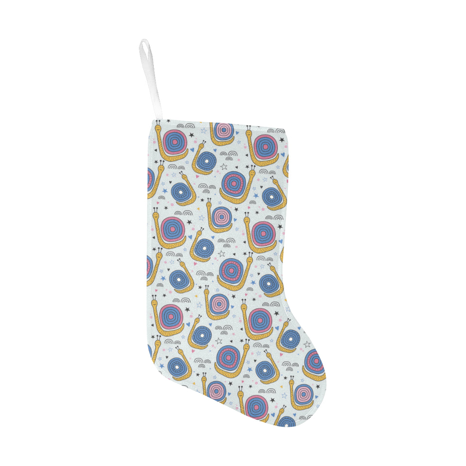 Snail Pattern Print Design 05 Christmas Stocking