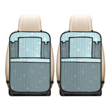 Snowflake pattern blue stripe background Car Seat Back Organizer