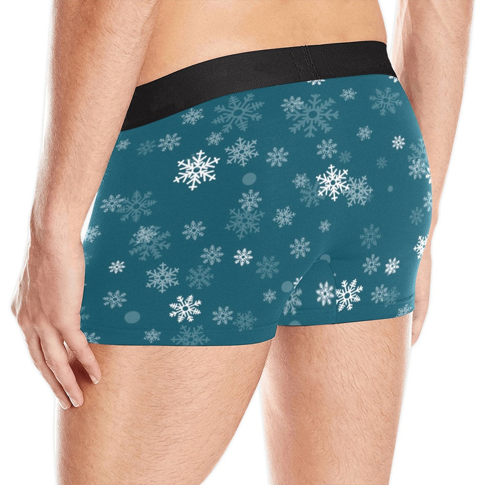 Snowflake pattern dark background Men's All Over Print Boxer Briefs Men's Underwear