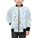 Watercolor Tulips pattern Kids' Boys' Girls' Bomber Jacket