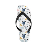 Cute sleeping sheep moon cloud pattern Unisex Flip Flops
