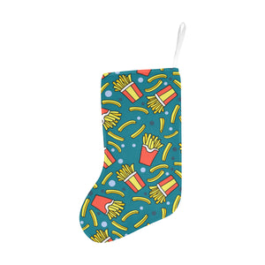 French fries red paper box pattern Christmas Stocking