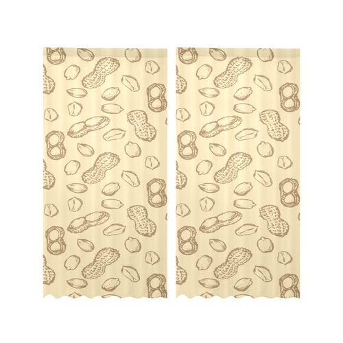 hand drawn peanuts pattern Gauze Curtain