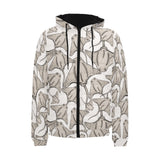 Stingray Pattern Print Design 05 Men's Padded Hooded Jacket