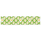 Fried Eggs Pattern Print Design 01 Table Runner