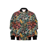 Colorful snake plant pattern Kids' Boys' Girls' Bomber Jacket