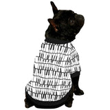 Piano Pattern Print Design 03 All Over Print Pet Dog Round Neck Fuzzy Shirt