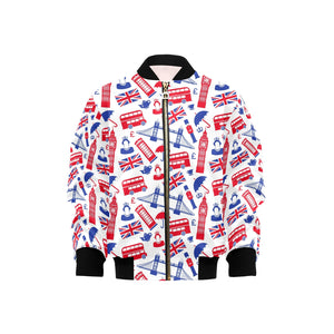 British Pattern Print Design 01 Kids' Boys' Girls' Bomber Jacket