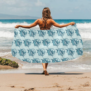Swordfish Pattern Print Design 05 Beach Towel