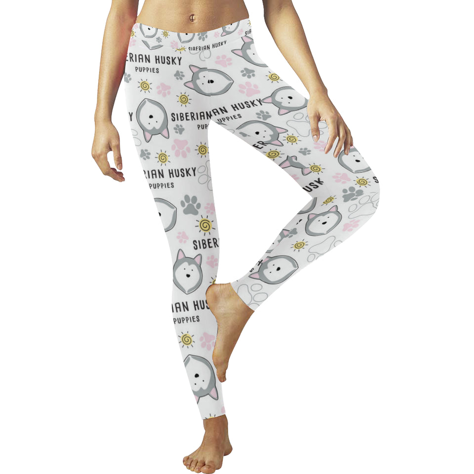 Siberian Husky design pattern Women's Legging Fulfilled In US