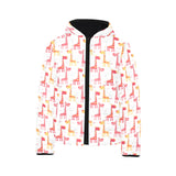 Giraffe Pattern Print Design 03 Kids' Boys' Girls' Padded Hooded Jacket
