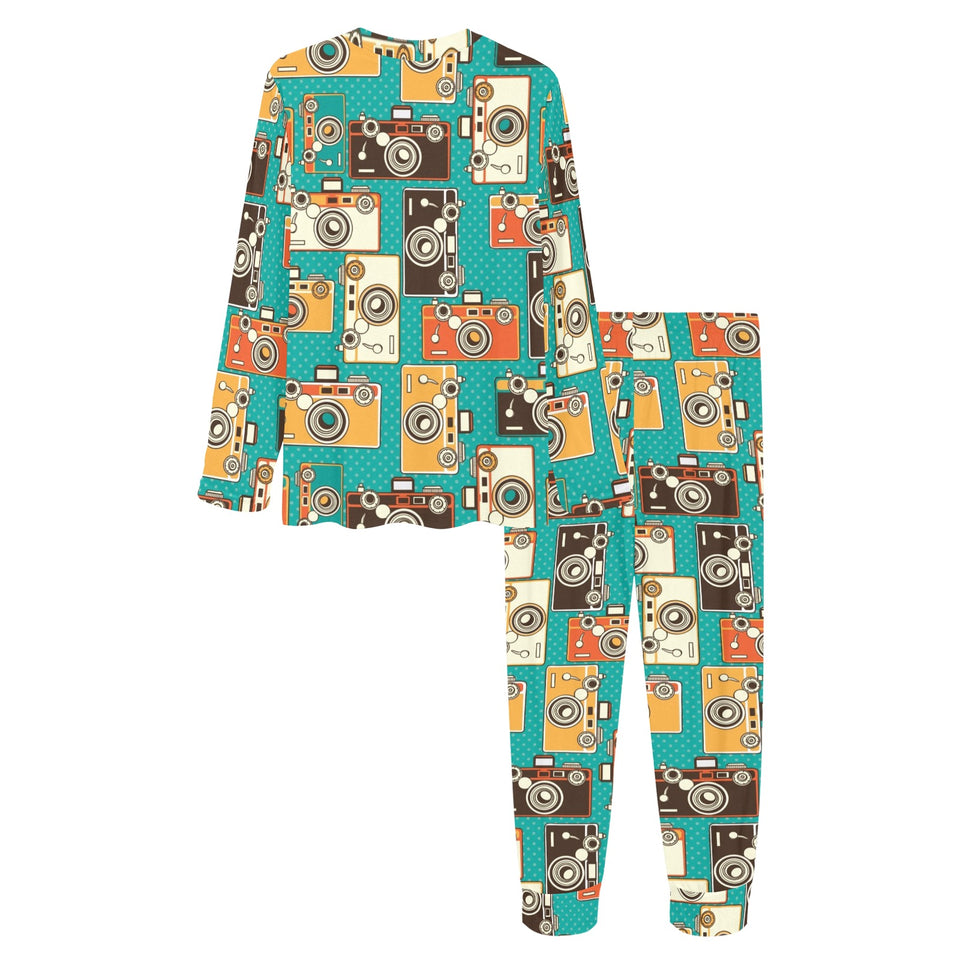Camera Pattern Print Design 03 Women's All Over Print Pajama Set