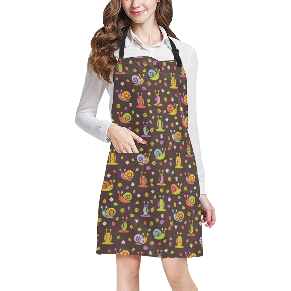 Snail Pattern Print Design 02 All Over Print Adjustable Apron