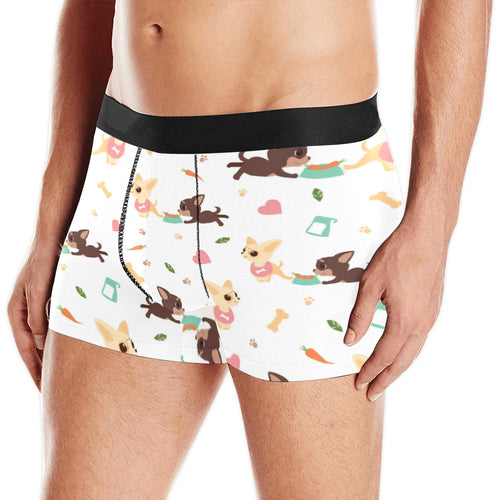 Cute Chihuahua puppie pattern Men's All Over Print Boxer Briefs Men's Underwear
