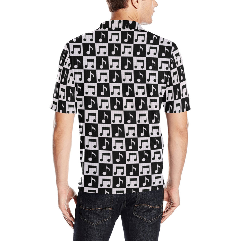 Music Notes Pattern Print Design 01 Men's All Over Print Polo Shirt