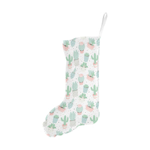 Pastel color cactus pattern Christmas Stocking