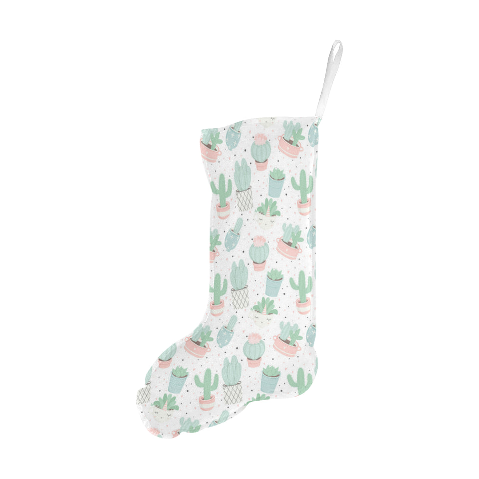 Pastel color cactus pattern Christmas Stocking
