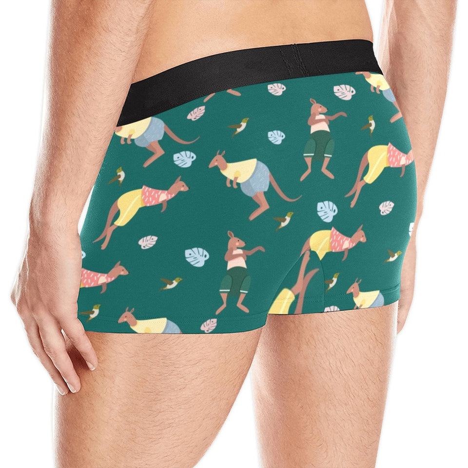 Kangaroo leaves pattern Men's All Over Print Boxer Briefs Men's Underwear