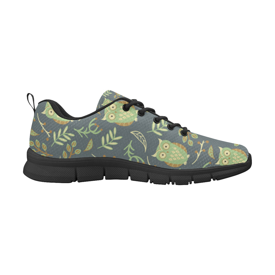 Cute owls leaves pattern Men's Sneaker Shoes