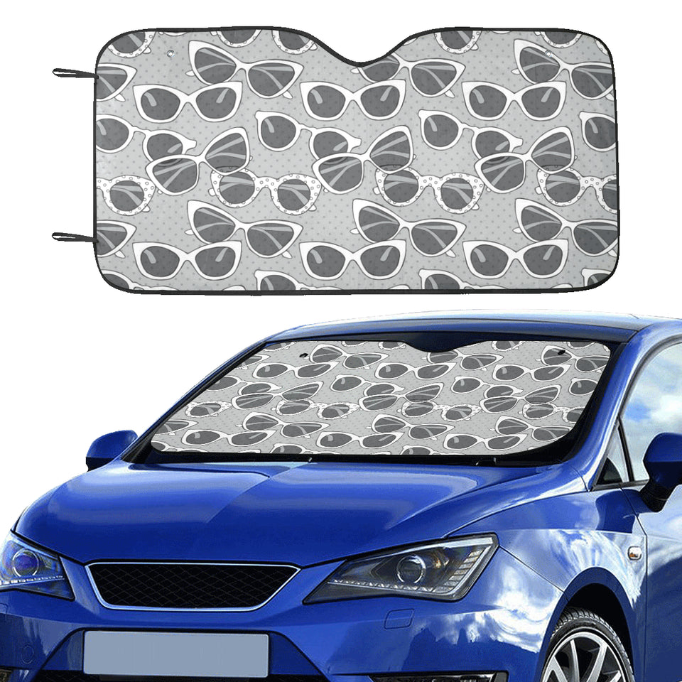 Sun Glasses Pattern Print Design 04 Car Sun Shade