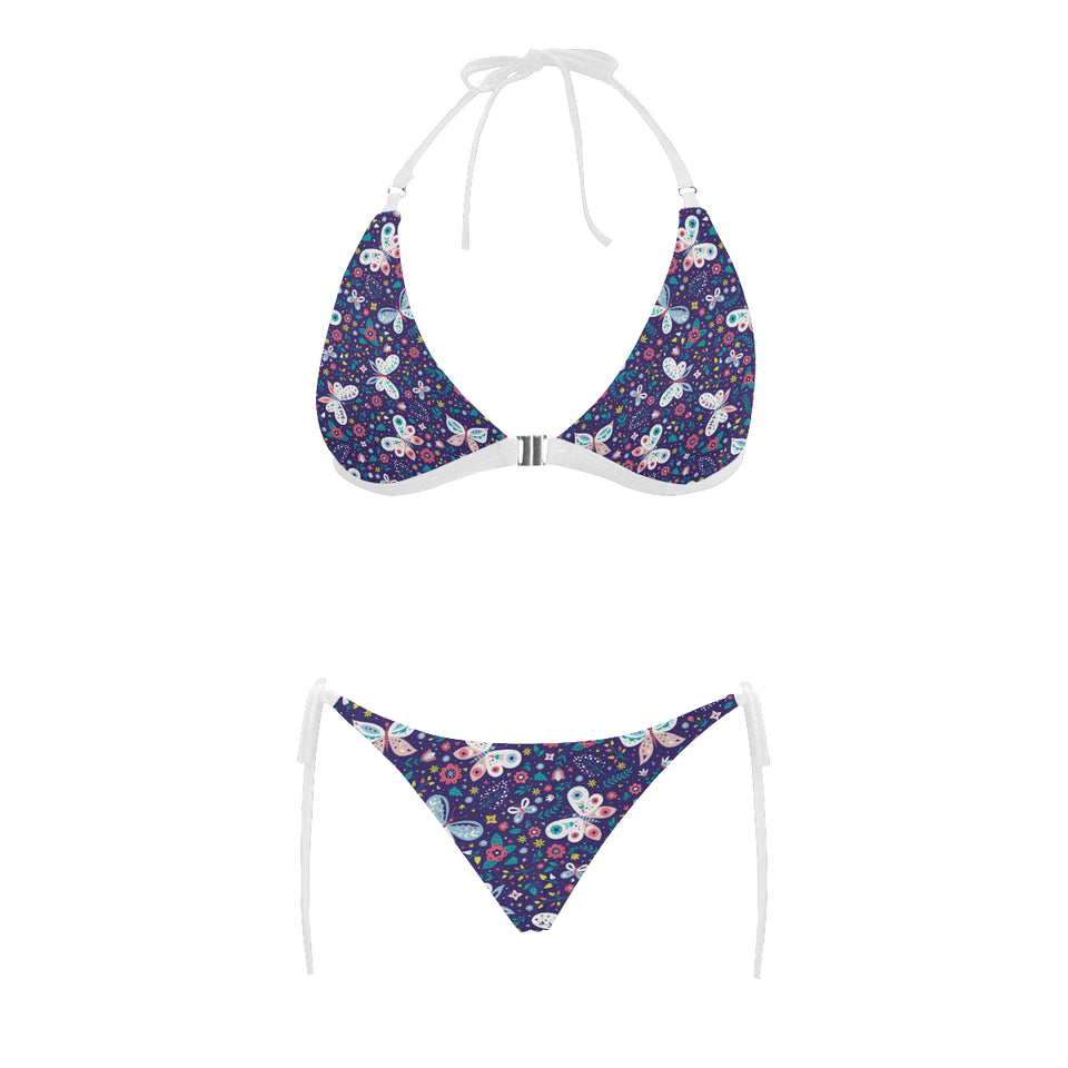 Colorful butterfly flower pattern.eps Sexy Bikinis Two-Piece Swimsuits
