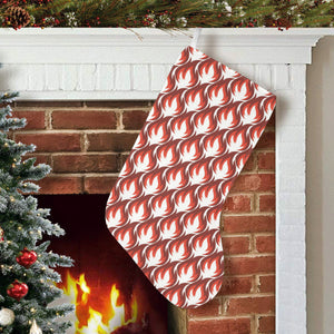 Fire flame symbol design pattern Christmas Stocking