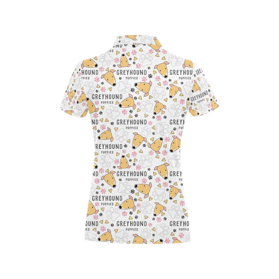 Greyhound Pattern Print Design 03 Women's All Over Print Polo Shirt