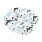 Cute dolphins Childish Style pattern U-Shaped Travel Neck Pillow