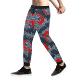 Koi Fish Carp Fishs hand drawn japanese art Unisex Casual Sweatpants