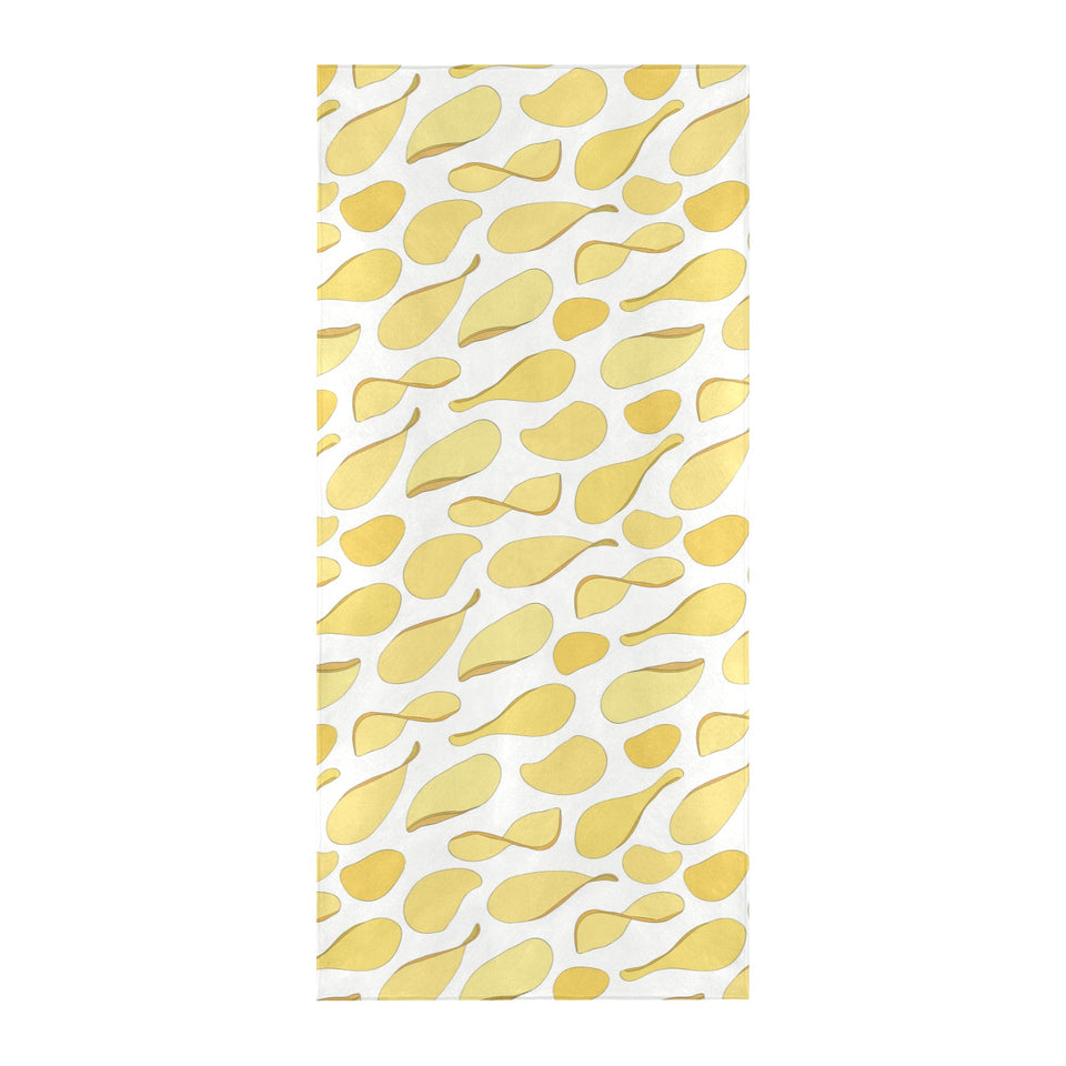 Potato Chips Pattern Print Design 02 Beach Towel