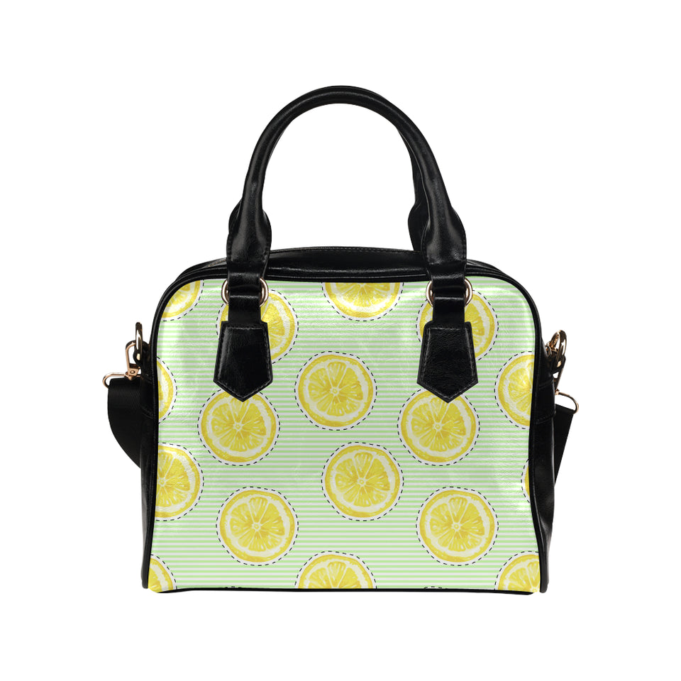 slice of lemon pattern Shoulder Handbag