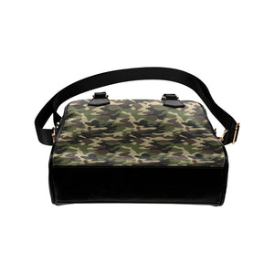 Dark Green camouflage pattern Shoulder Handbag