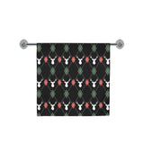 Deer Christmas new year pattern argyle Bath Towel