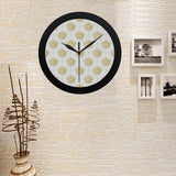 Gold Ornamental lotue waterlily symbol pattern Elegant Black Wall Clock