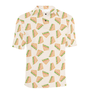 Sandwich Pattern Print Design 01 Men's All Over Print Polo Shirt