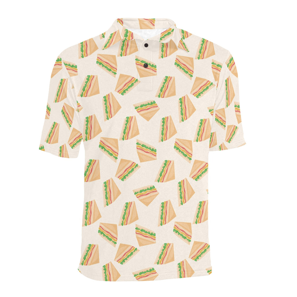 Sandwich Pattern Print Design 01 Men's All Over Print Polo Shirt