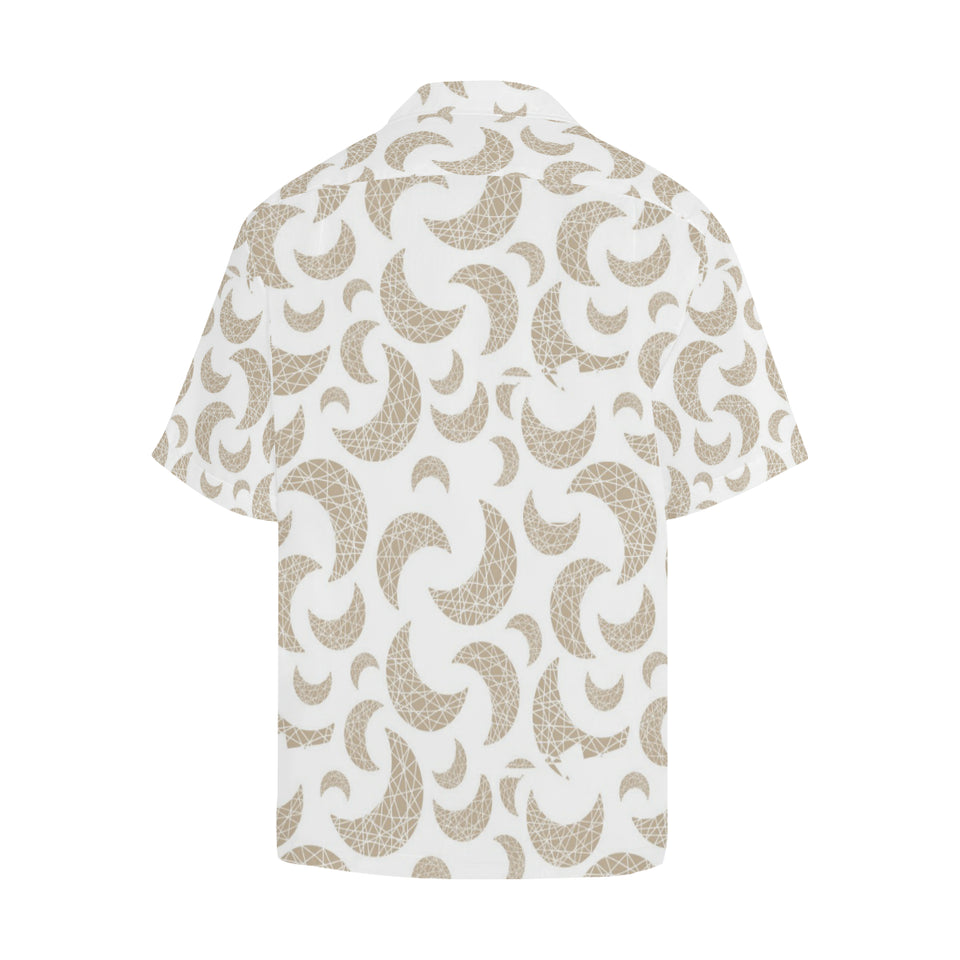 Cool gold moon abstract pattern Men's All Over Print Hawaiian Shirt