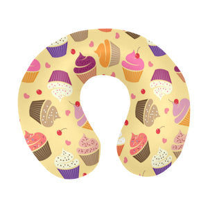 cake cupcake heart cherry pattern U-Shaped Travel Neck Pillow