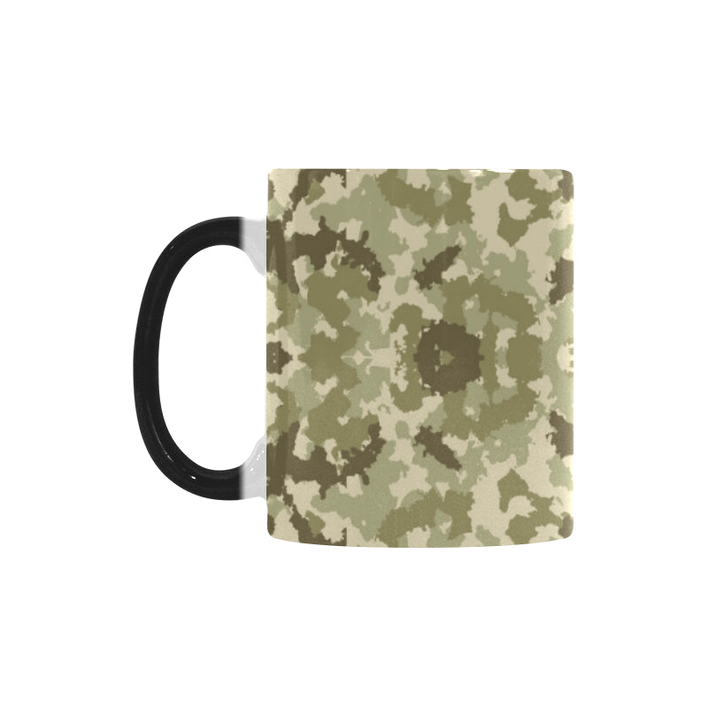 Light Green camouflage pattern Morphing Mug Heat Changing Mug