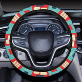 British Pattern Print Design 04 Car Steering Wheel Cover