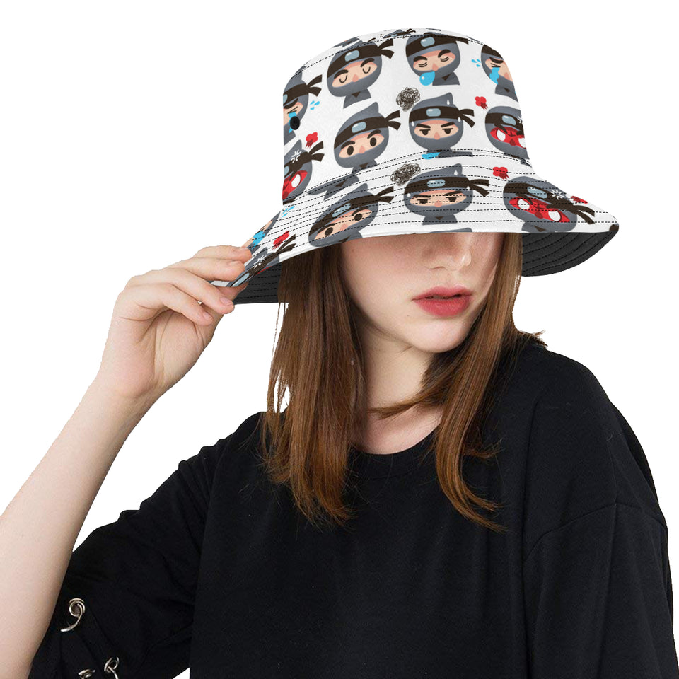 Cute ninja design pattern Unisex Bucket Hat