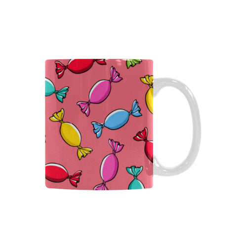 Colorful wrapped candy pattern Classical White Mug (Fulfilled In US)